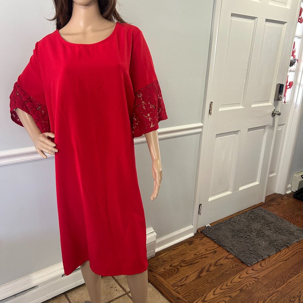 Lane Bryant Red Infinite Stretch Dress NWT Size 26/28